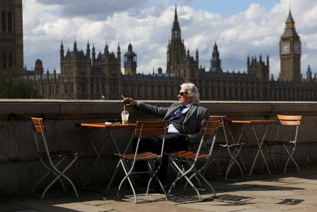 Vue sur big ben et le  palais de westminster, a londres
