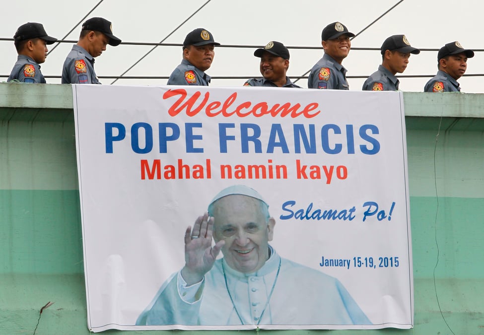 Le pape a manille