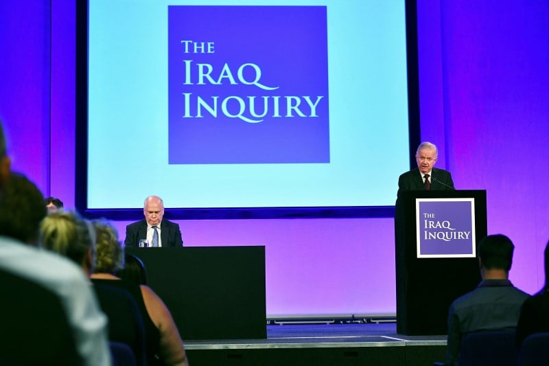 Les bases de l’intervention britannique en irak biaisees