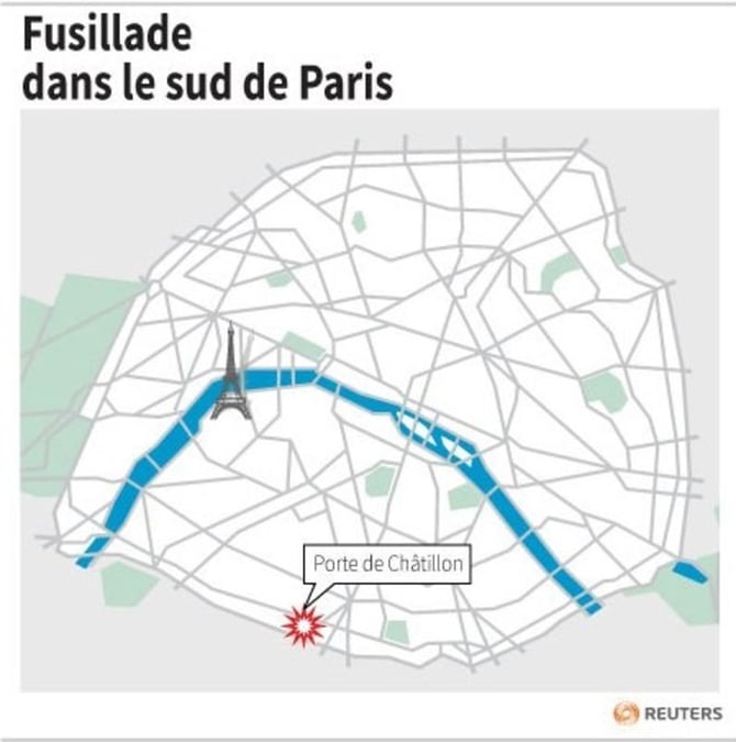 Fusillade dans le sud de paris