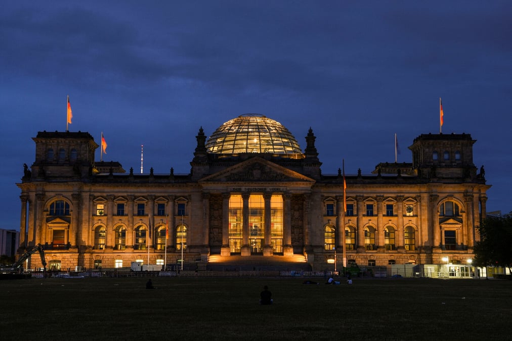 Vue generale du batiment du reichstag a berlin