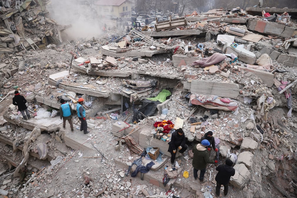 Consequences du tremblement de terre meurtrier a kahramanmaras, turquie