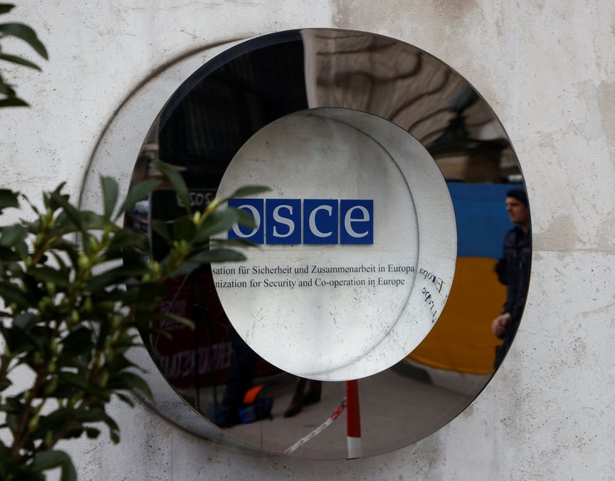Photo du logo de l'osce (organisation pour la securite et la cooperation en europe)