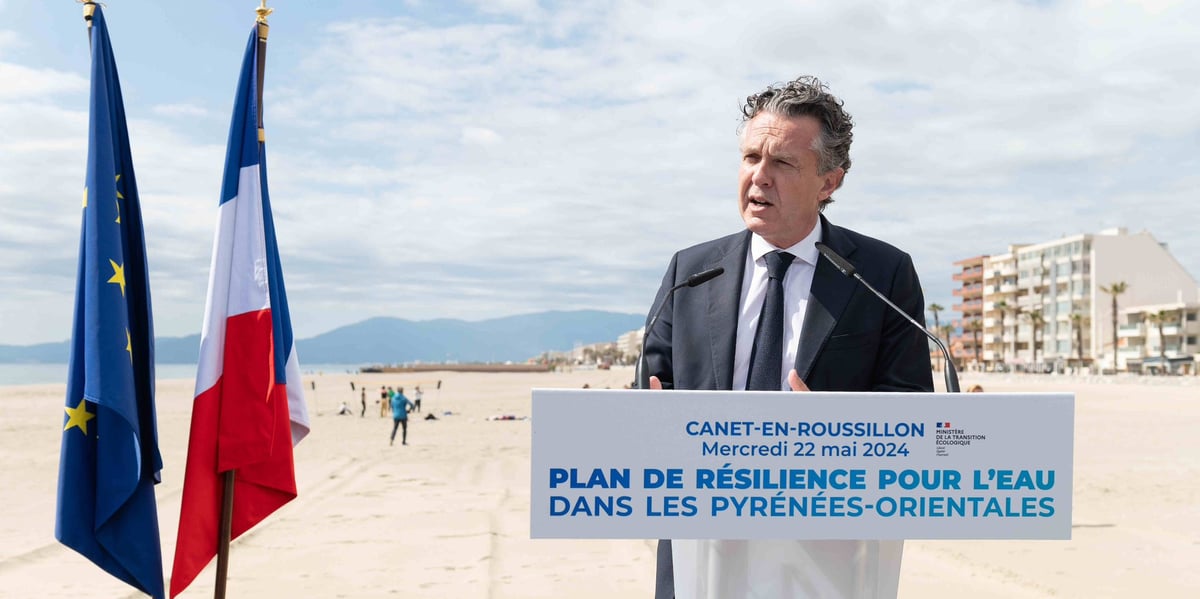 Christophe Béchu, le ministre de la Transition écologique, était dans les Pyrénées-Orientales, à à Argelès-sur-Mer, ce mercredi 22 mai, pour présenter le plan de résilience « sécheresse ».