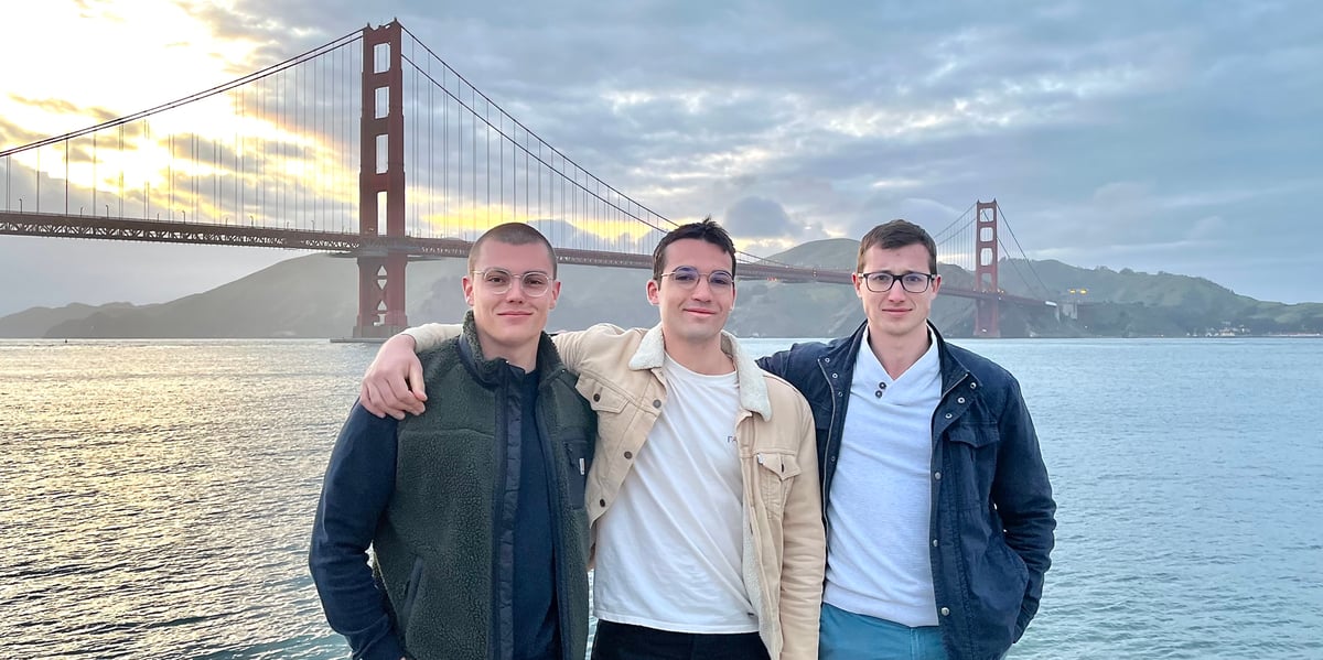 Les cofondateurs d'Arago, Nicolas Muller (CEO), Eliott Sarrey (CTO), et Ambroise Müller (CSO).