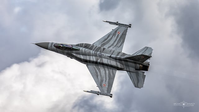Sur la photo, un F-16 polonais