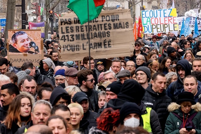 Manifestations, réforme des retraite, 2023 février