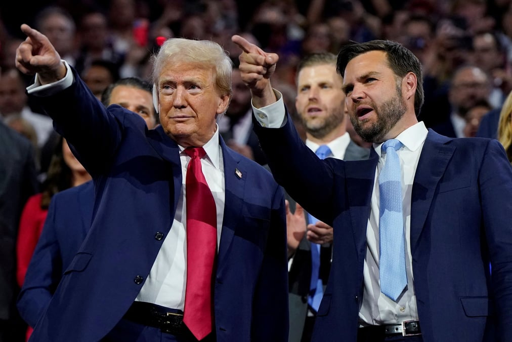 Donald Trump et son co-listier J.D Vance