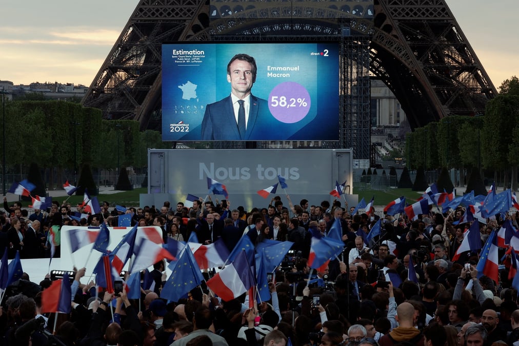France 2022: macron reconduit a l'elysee avec plus de 58%