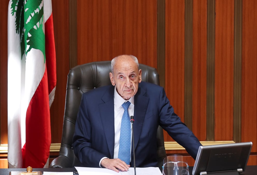 Le chiite nabih berri reelu president du parlement libanais