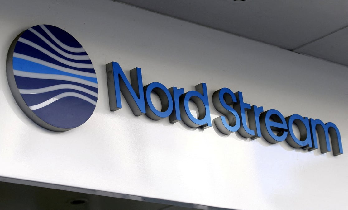 Le logo de nord stream au siege de nord stream ag a zoug, en suisse