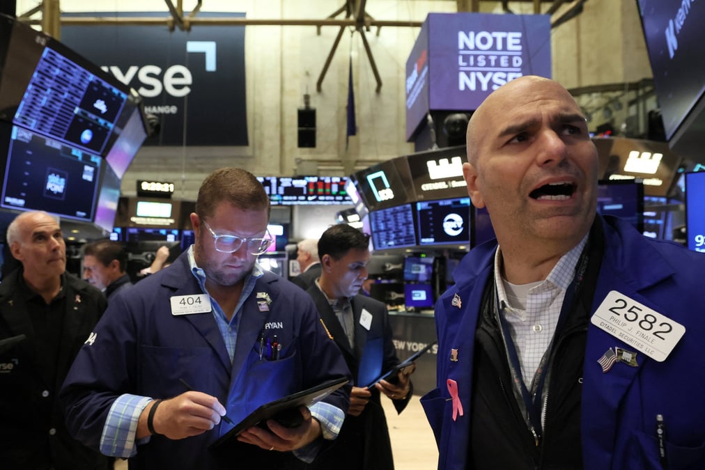 Photo de traders a la bourse de new york
