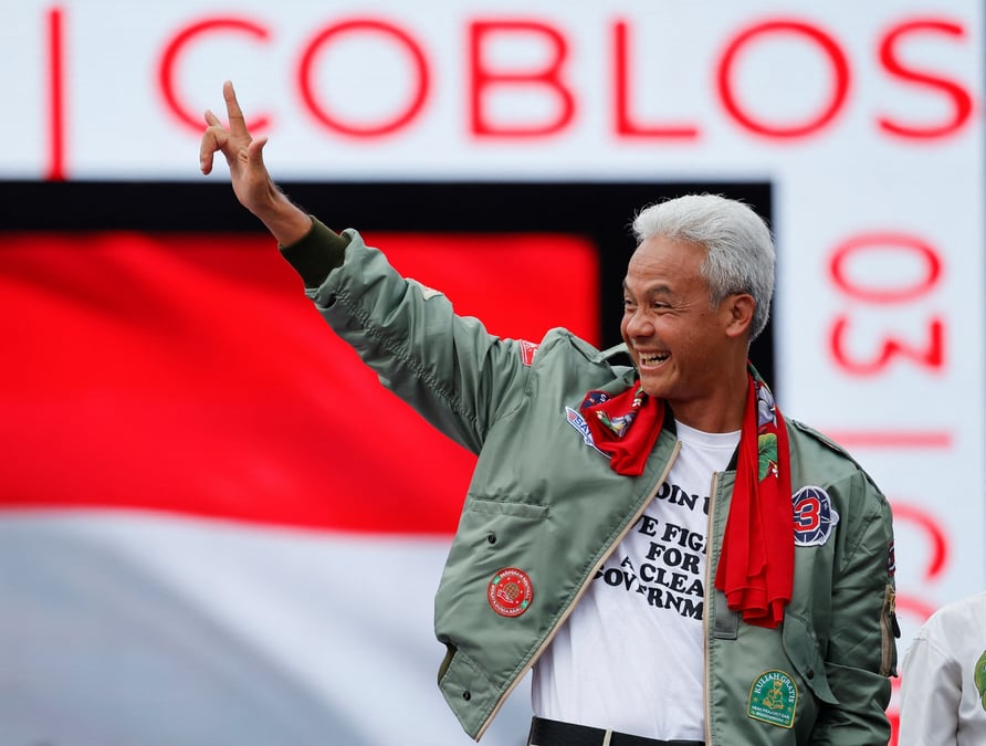 Le candidat presidentiel ganjar pranowo a semarang