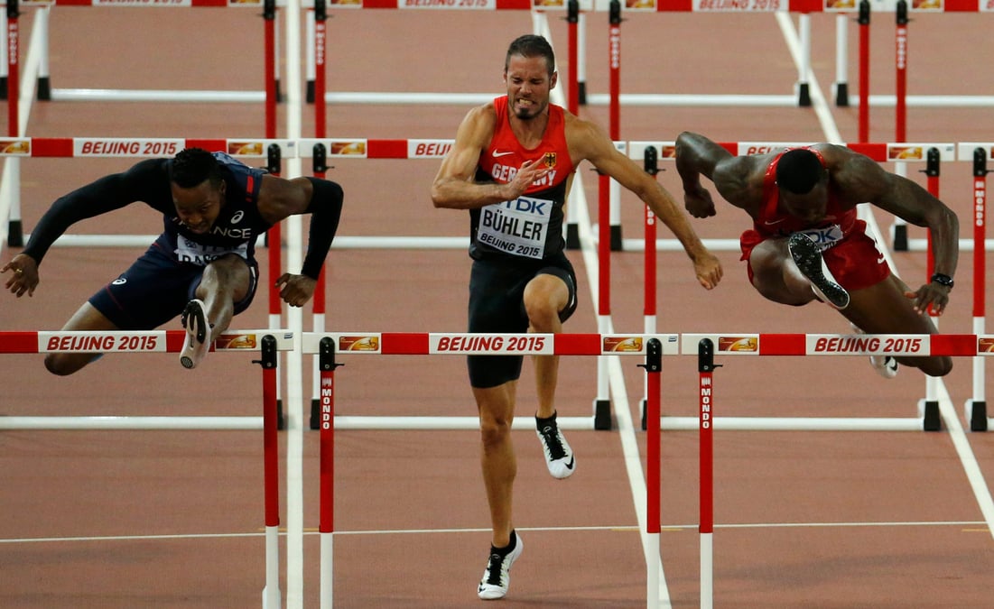 Trois francais en finale du 110m haies !