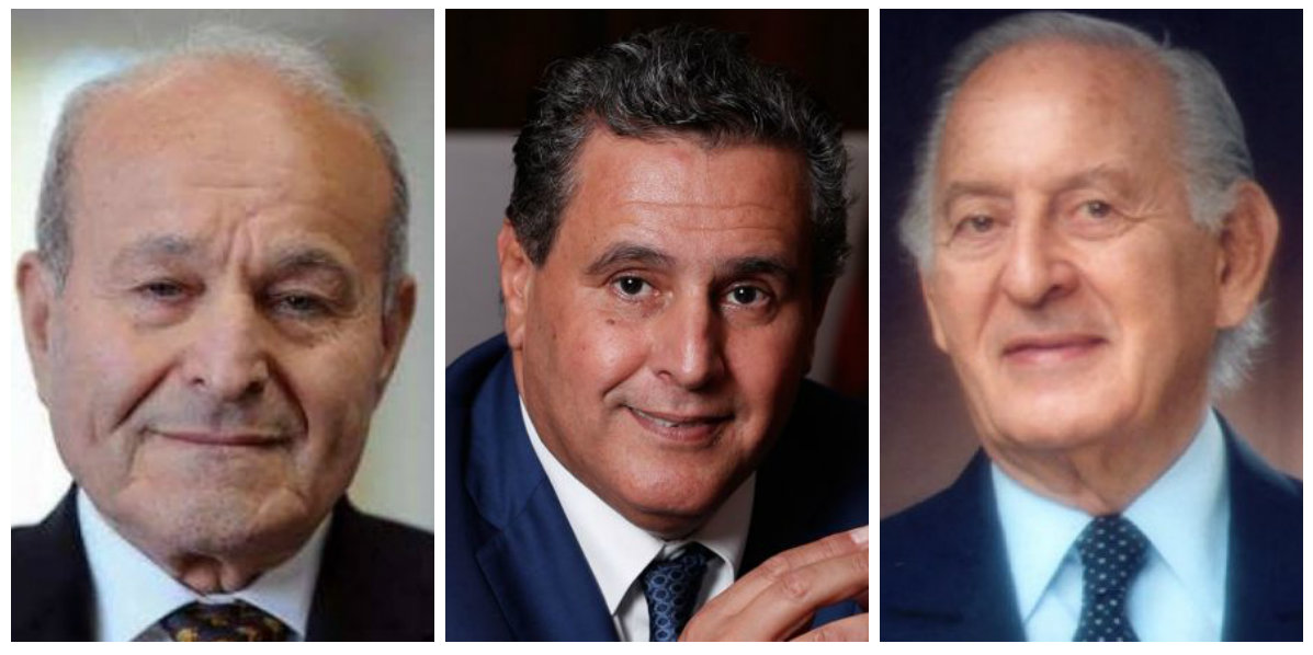 Issad Rebrab, Aziz Akhannouch et Othman Benjelloun.