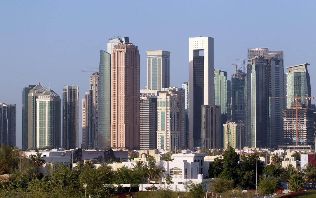 View shows buildings in doha