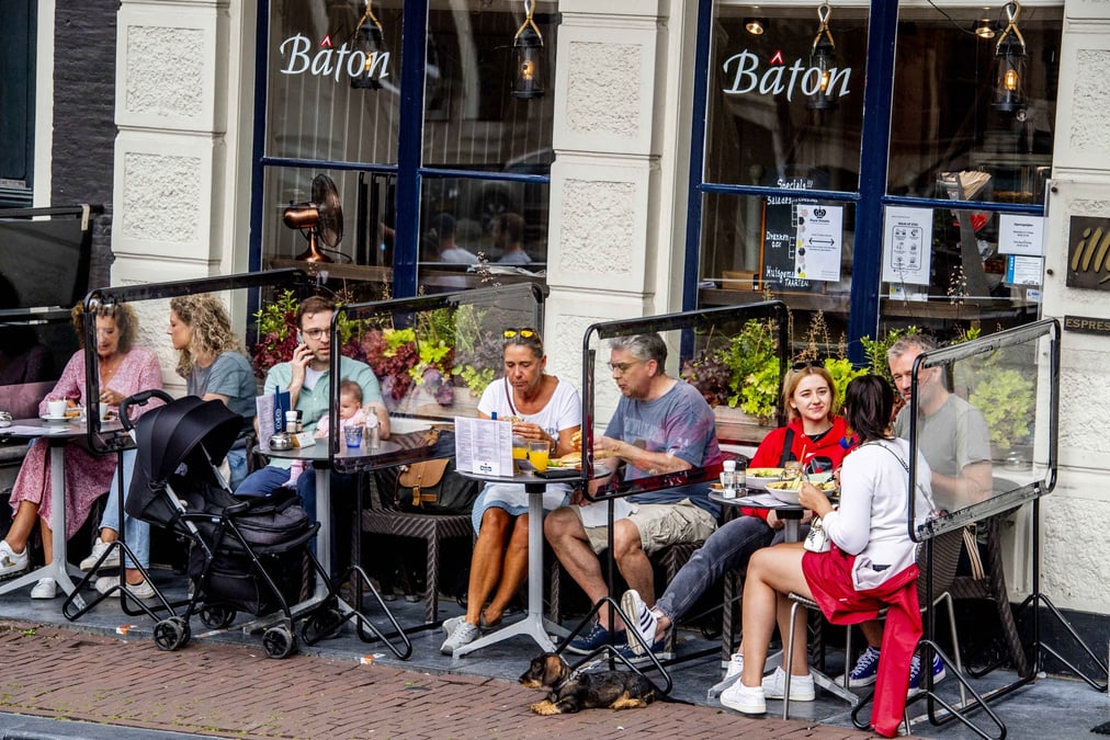 terrasses, Amsterdam, plexiglas, cloisons