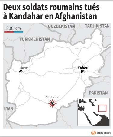 Deux soldats roumains tues a kandahar en afghanistan