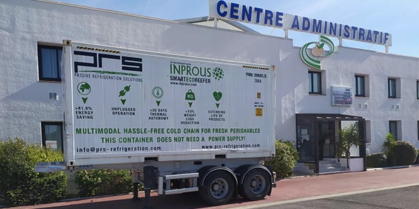 le container SmartEcoReefer à froid passif, développé par Inprous et PRS