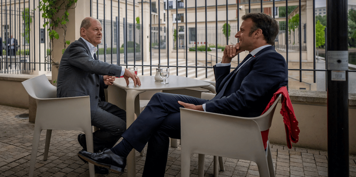 Olaf Scholz et Emmanuel Macron.