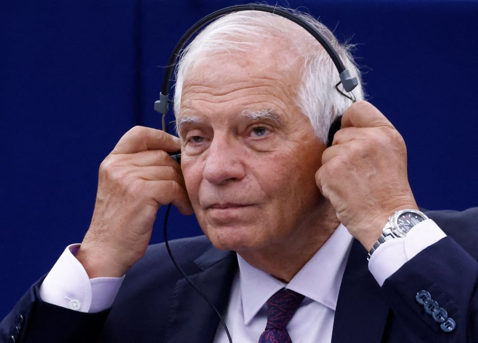 Josep borrell lors d'une session pleniere du parlement europeen a strasbourg