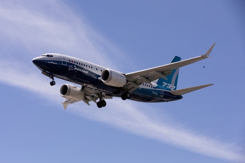 Vol d'essai du 737 max de boeing en chine, rapporte flightradar24
