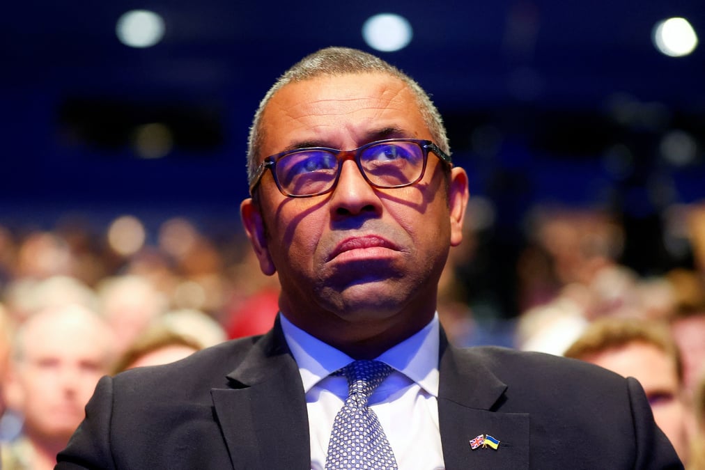 Le ministre britannique des affaires etrangeres james cleverly assiste a la conference annuelle du parti conservateur, a birmingham