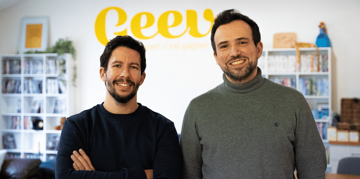 Hakim Baka et Florian Blanc ont créé Geev il y a sept ans. L'application compte plus de cinq millions d'utilisateurs pour plus de cinq millions d'objets donnés.