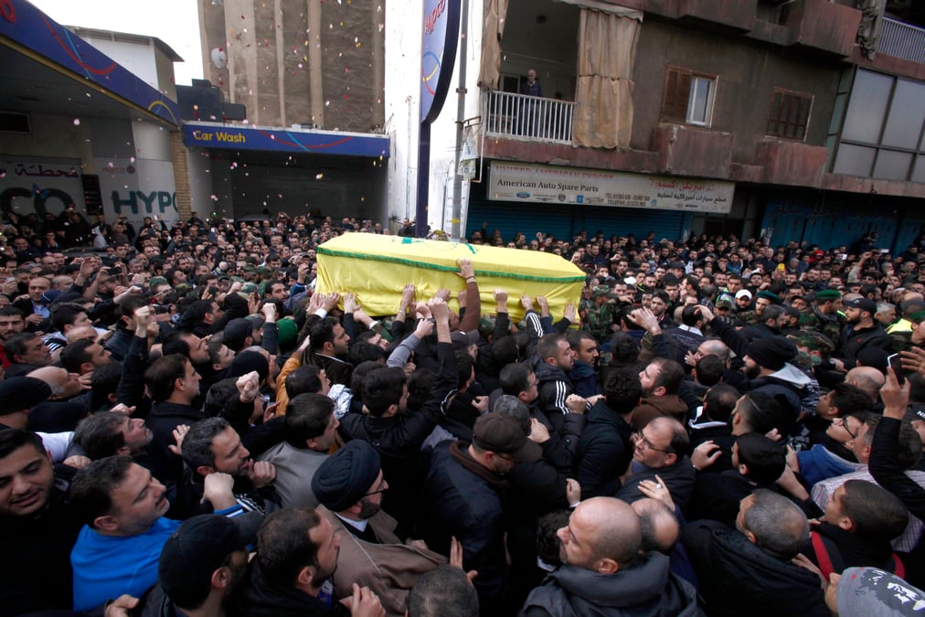 Funerailles a beyrouth du fils d'un ancien chef du hezbollah
