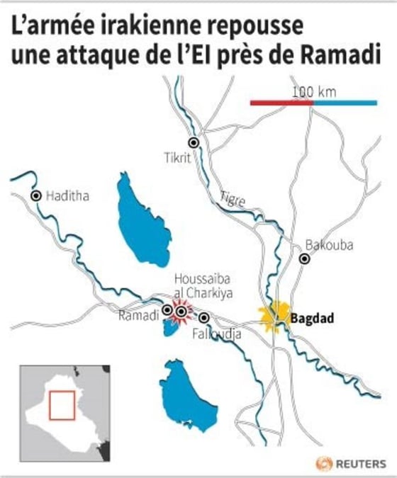 L’armee irakienne repousse une attaque de l’ei pres de ramadi