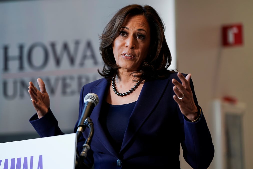 L'elue californienne kamala harris candidate a la primaire democrate de 2020