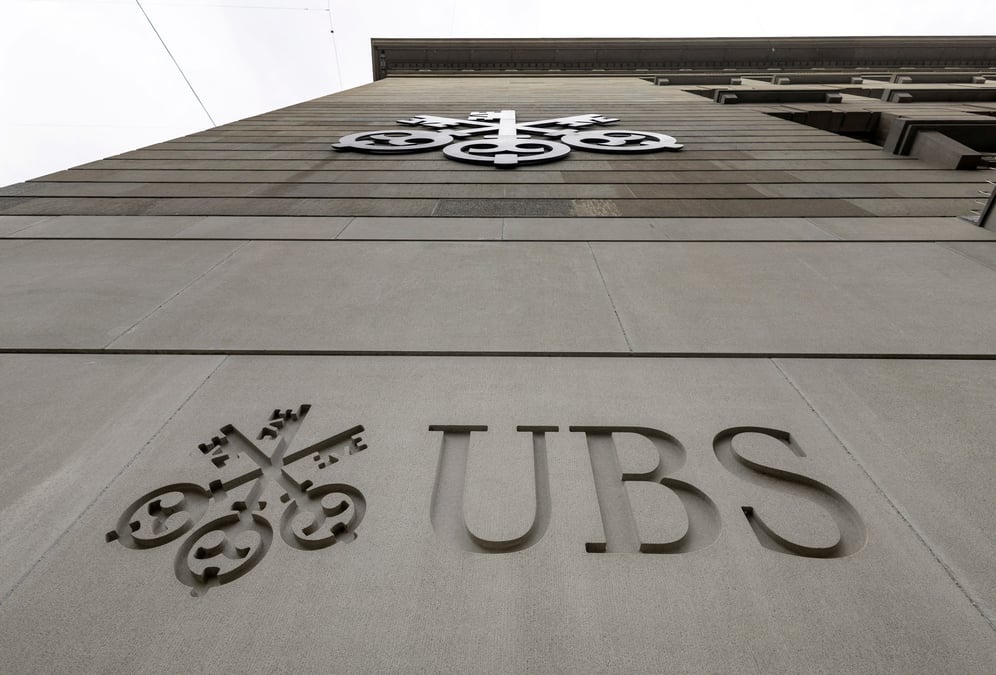 Photo d'archives du logo de la banque suisse ubs