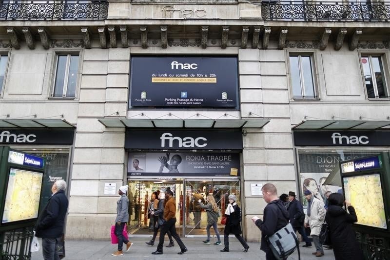 General view of a store of the retail chain fnac in paris, france