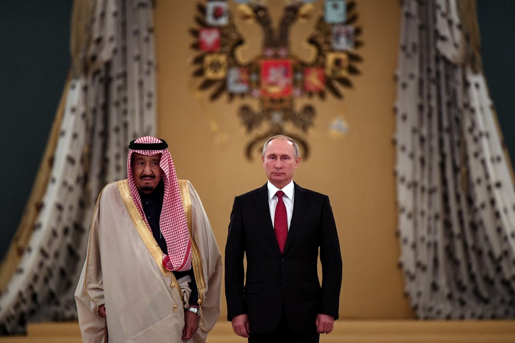 A moscou, le roi salman defend l'integrite de l'irak et la syrie