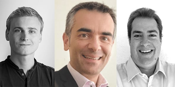 Cyril Dupuy (Vaonis), Stéphane Seigneurin (Sharvy) et Dominique Bazin (FittinBox) reviennent du CES 2022.