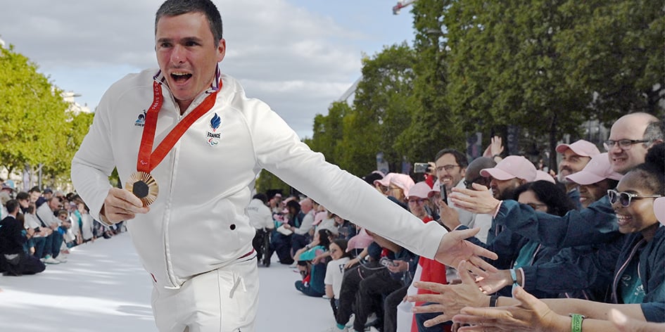 L'escrimeur, Ludovic Lemoine, une des figures des Paralympiques.