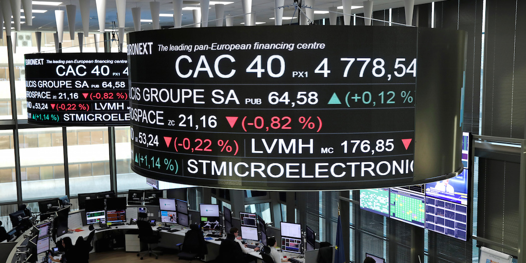 Photo d'illustration. Les contrats à terme sur indices suggèrent une baisse de 0,52% pour le CAC 40 à Paris.