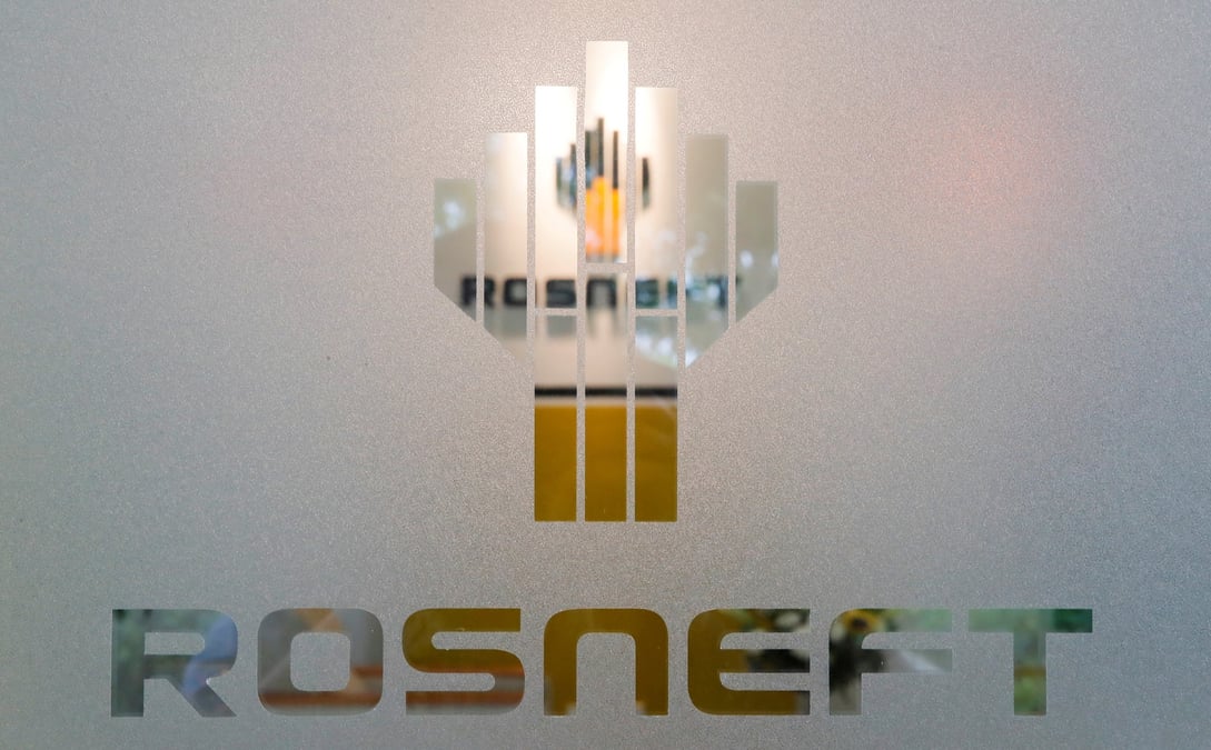 Photo d'archives du logo de la compagnie petroliere russe rosneft