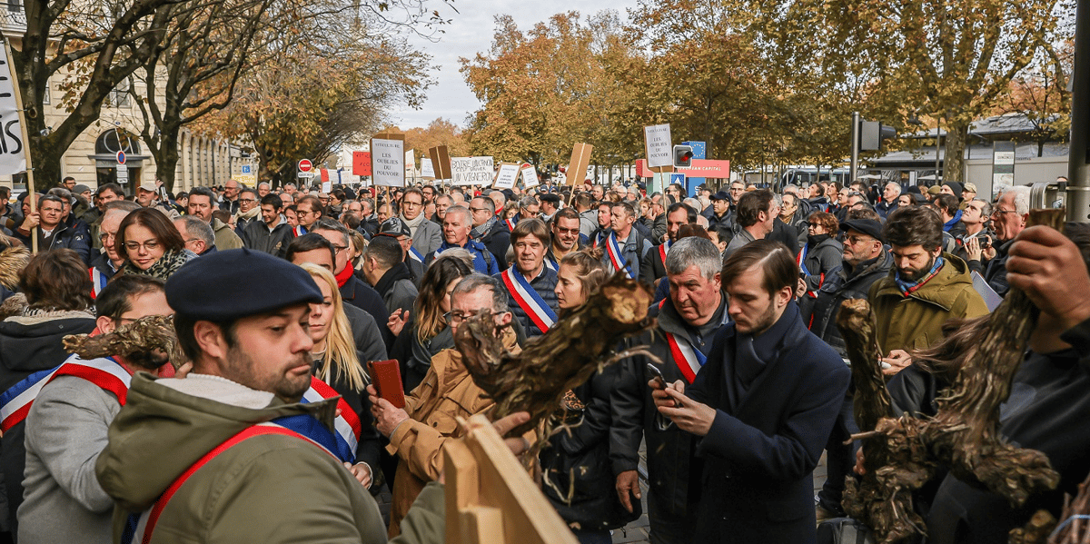 Viticulteurs manif Bordeaux décembre 22