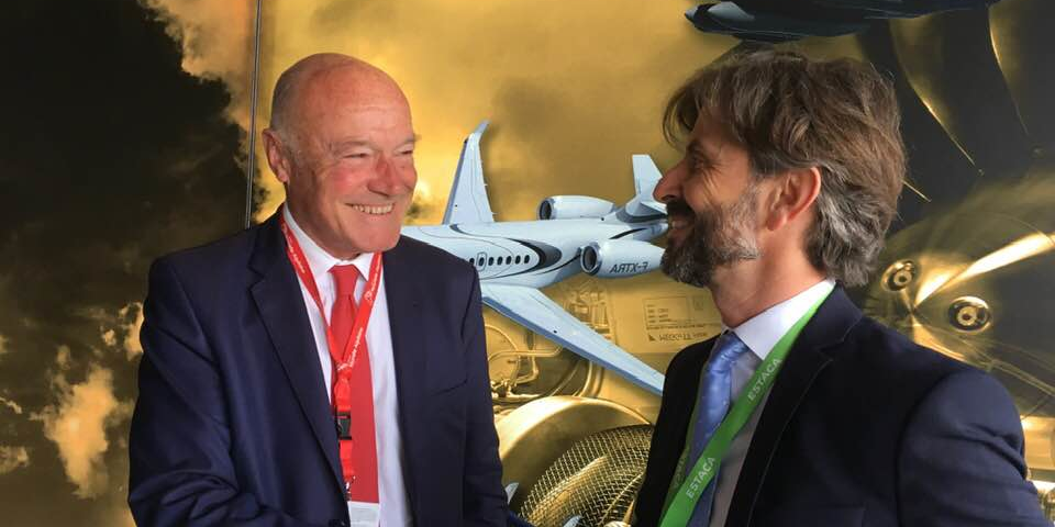 Alain Rousset, président du Conseil régional de Nouvelle-Aquitaine et Ludovic Busson, président de l'Estaca