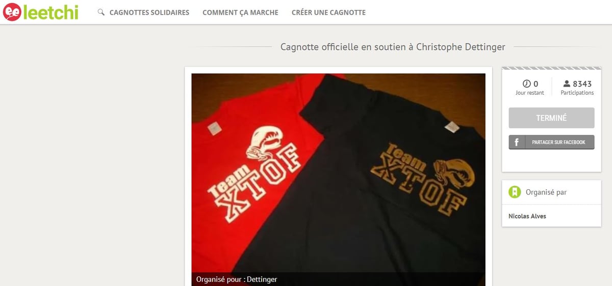 cagnotte Leetchi boxeur gilets jaunes