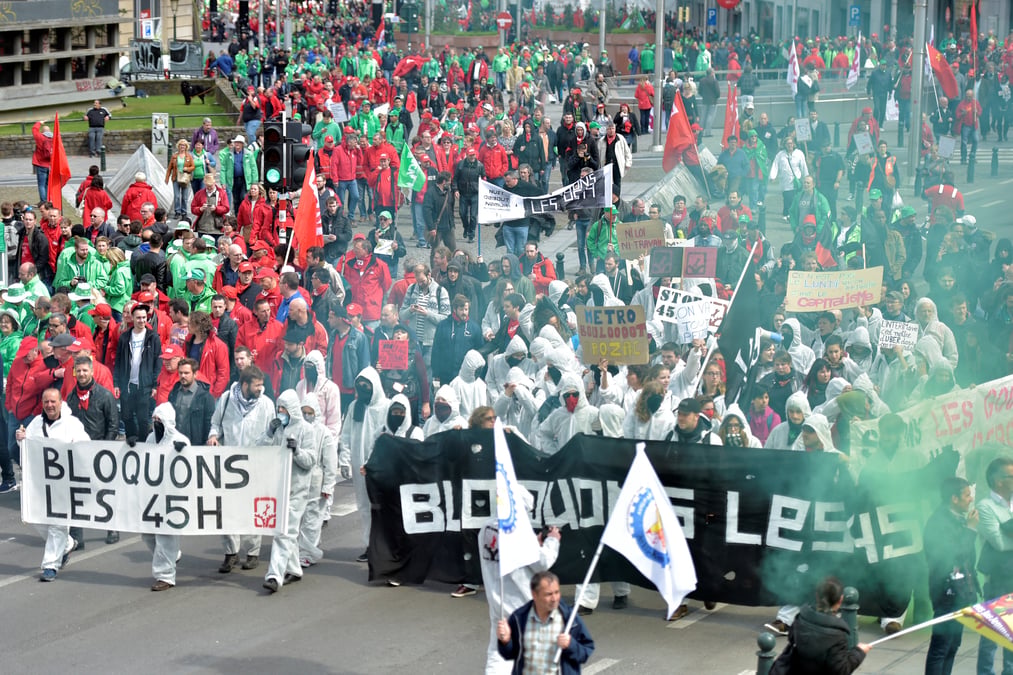 Manifestation contre la reforme du travail a bruxelles 