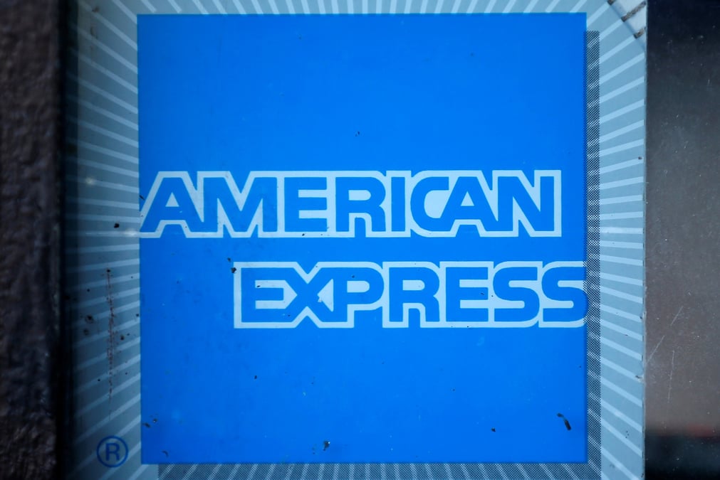Le logo de la societe american express