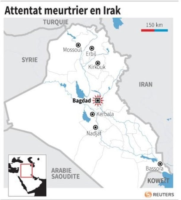 Attentat suicide dans le sud de Bagdad, sept morts