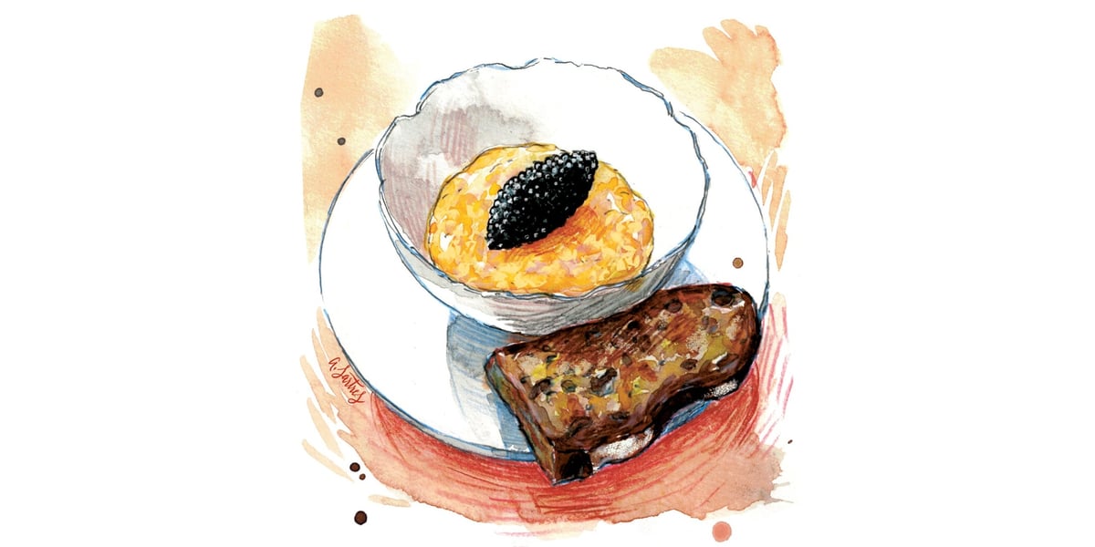 Cette semaine, découvrez la brouillade d’œufs au caviar.