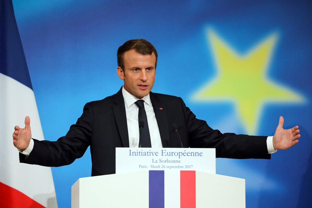 Macron plaide pour une taxation europeenne des gafa
