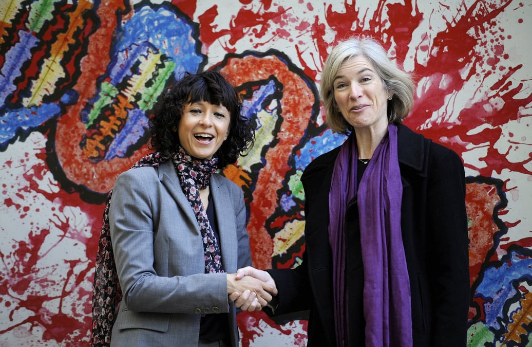 Le nobel de chimie a la francaise emmanuelle charpentier et a l'americaine jennifer doudna
