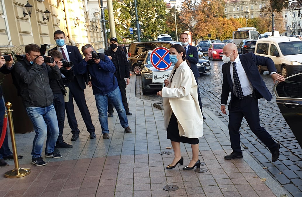 Macron a promis d'aider a la liberation d'opposants bielorusses, dit tsikhanouskaia