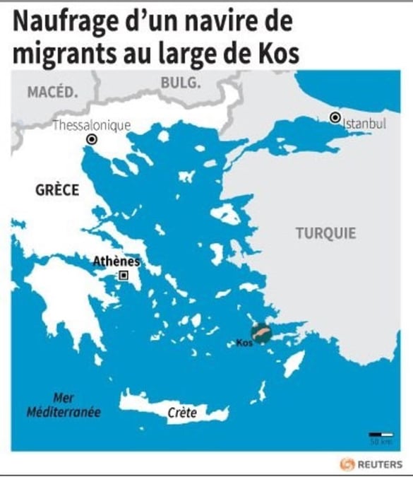 Naufrage d’un navire de migrants au large de kos