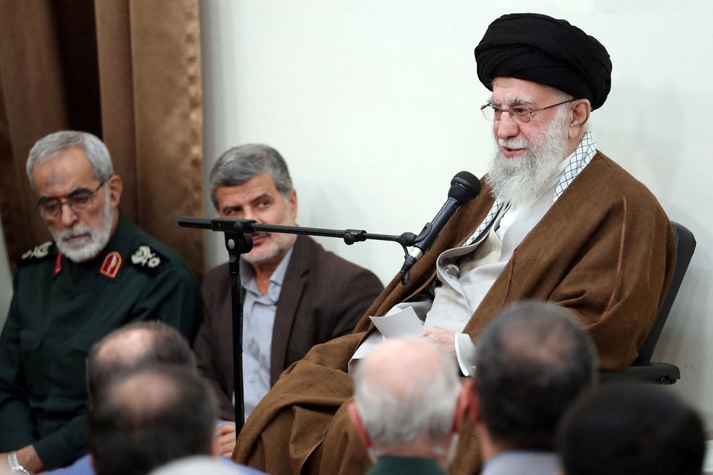 Le guide supreme iranien, l'ayatollah ali khamenei, s'exprime lors d'une reunion a teheran